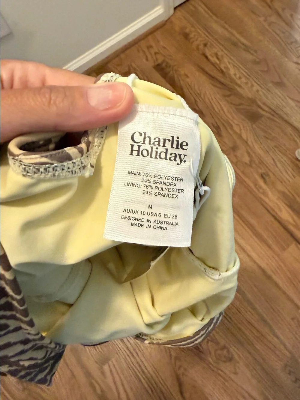 NWT Charlie Holiday Effie Zebra-Print One Piece Swimsuit